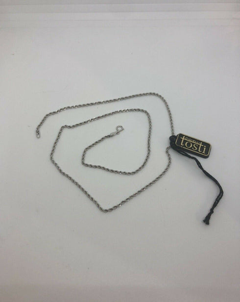 Collana oro bianco 18k maglia Torchon 50 cm 2,4 gr | Gioiellitosti.it